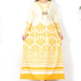 Yellow Printed Cotton Caftan