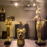 Cheetah Head Statue — Museum Reproduction (Tutankhamun Treasures Style)