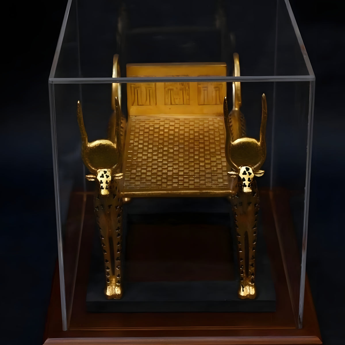 Detail of gilded finish on Mehet-Weret funerary bed