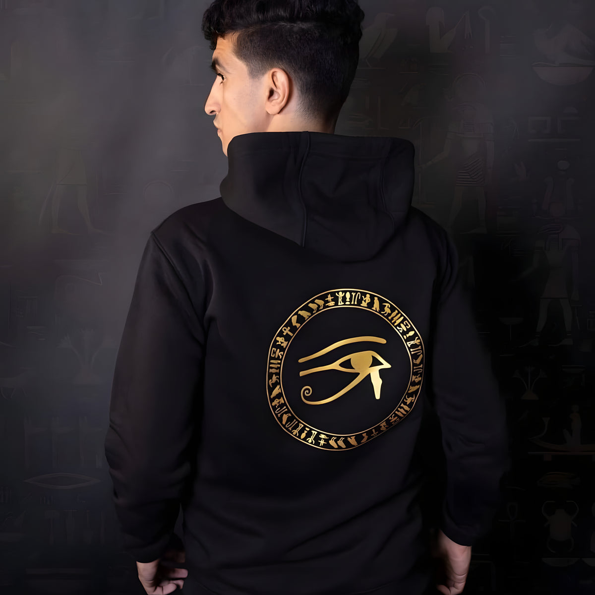 Eye of Horus Hoodie, Egyptian Cotton