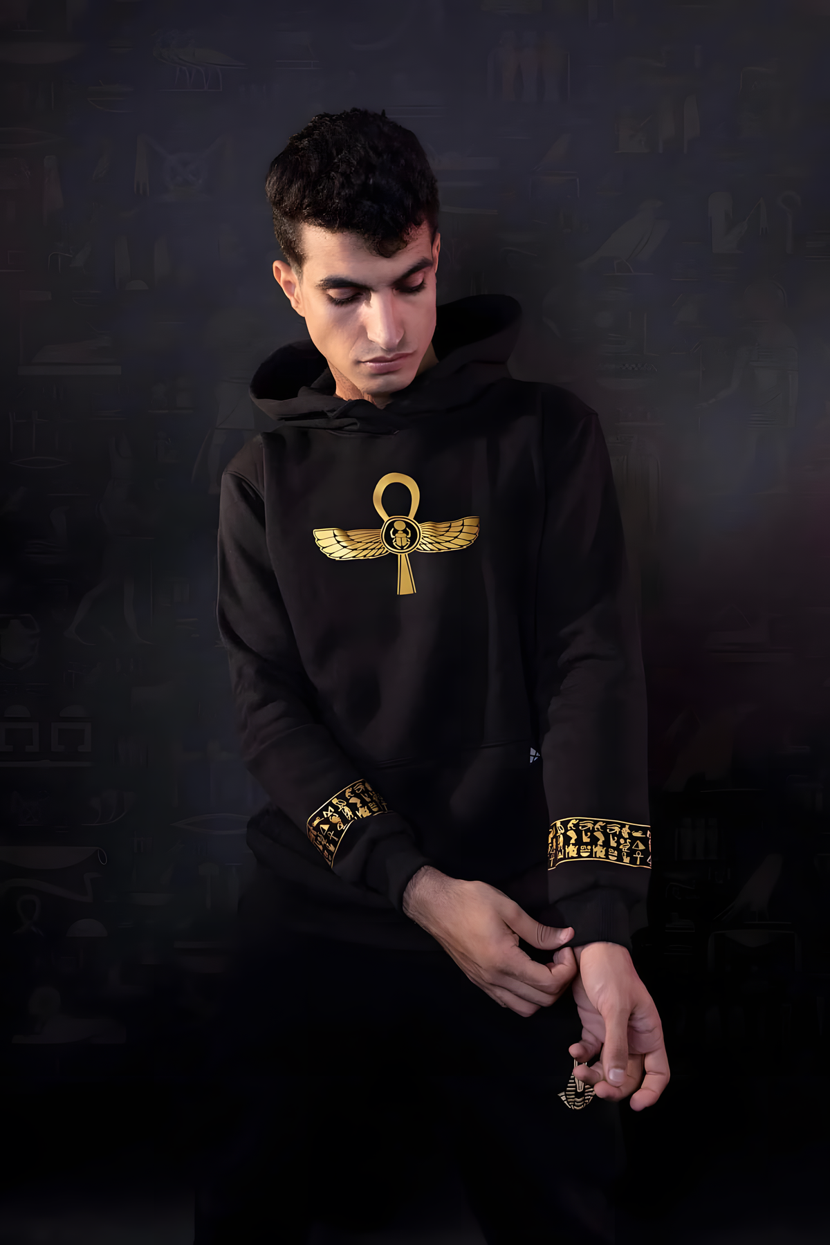 Ankh Black Hoodie