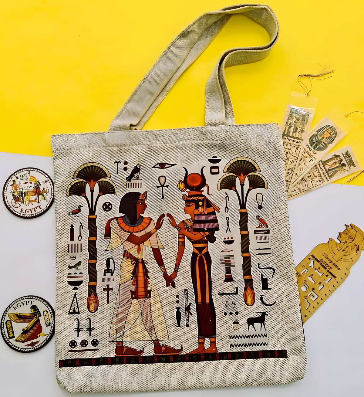 Ancient Egyptian Shoulder Handmade Tote Bag