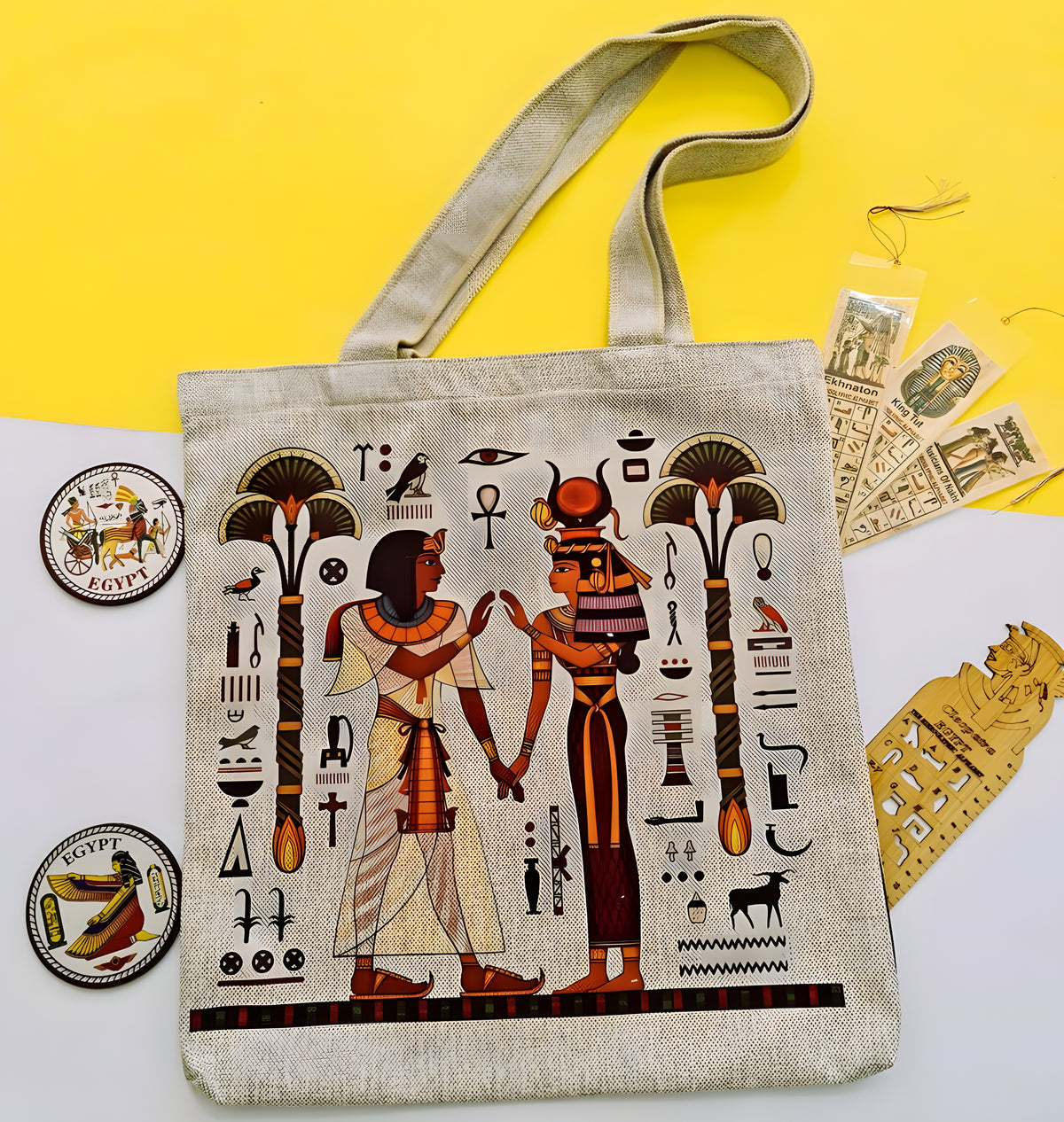 Ancient Egyptian Shoulder Handmade Tote Bag