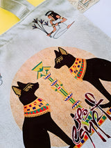 Ancient Egyptian Goddess Bastet Handmade Tote Bag