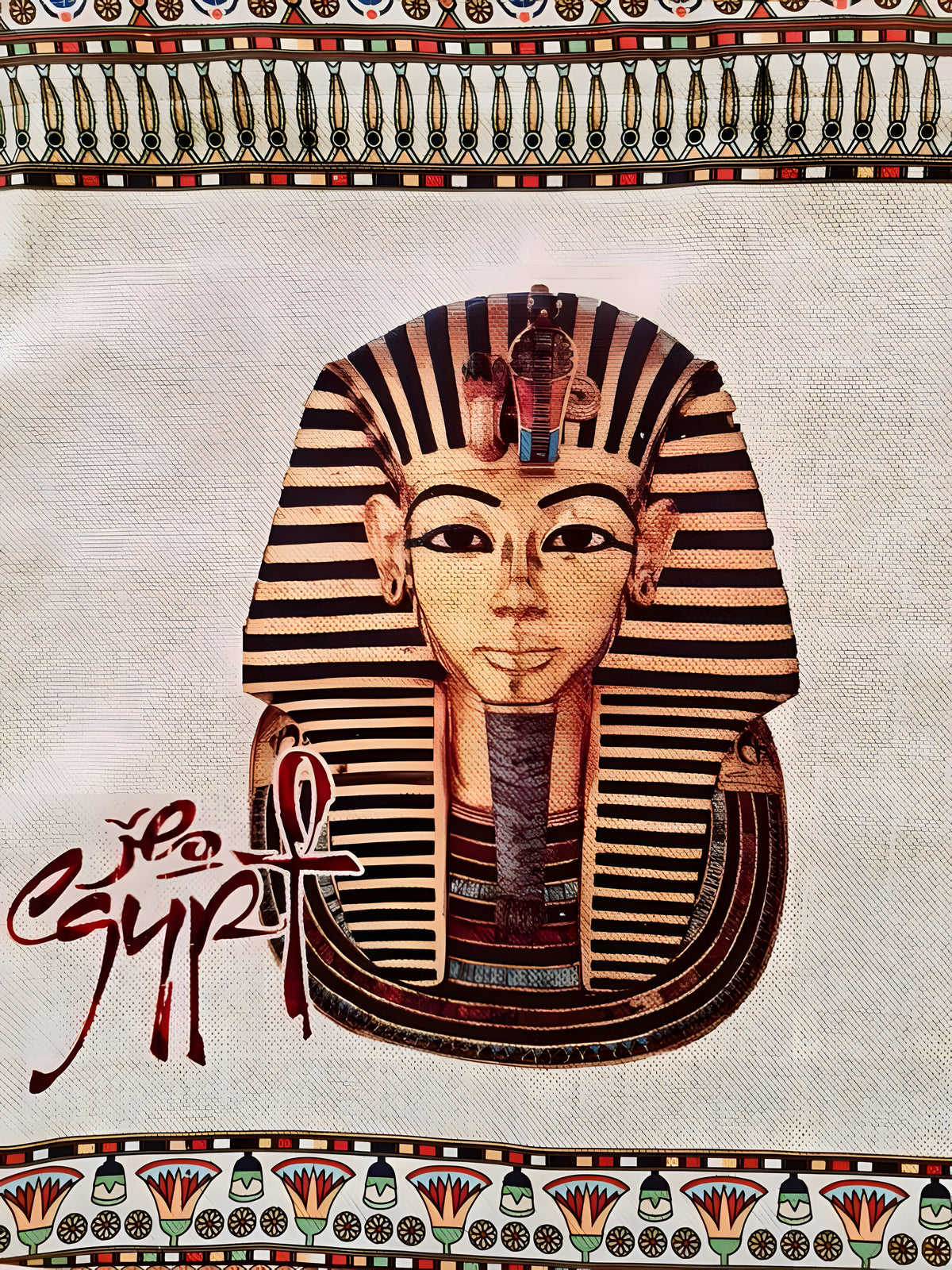 Egyptian King Tutankhamun Handmade Tote Bag