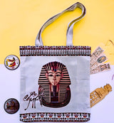 Egyptian King Tutankhamun Handmade Tote Bag