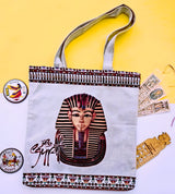 Egyptian King Tutankhamun Handmade Tote Bag