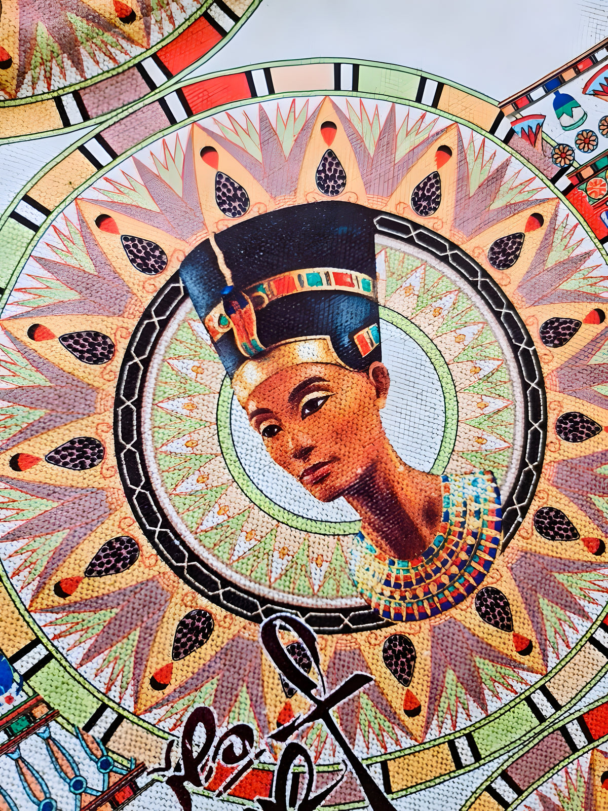 Egyptian Queen Nefertiti Handmade Tote Bag