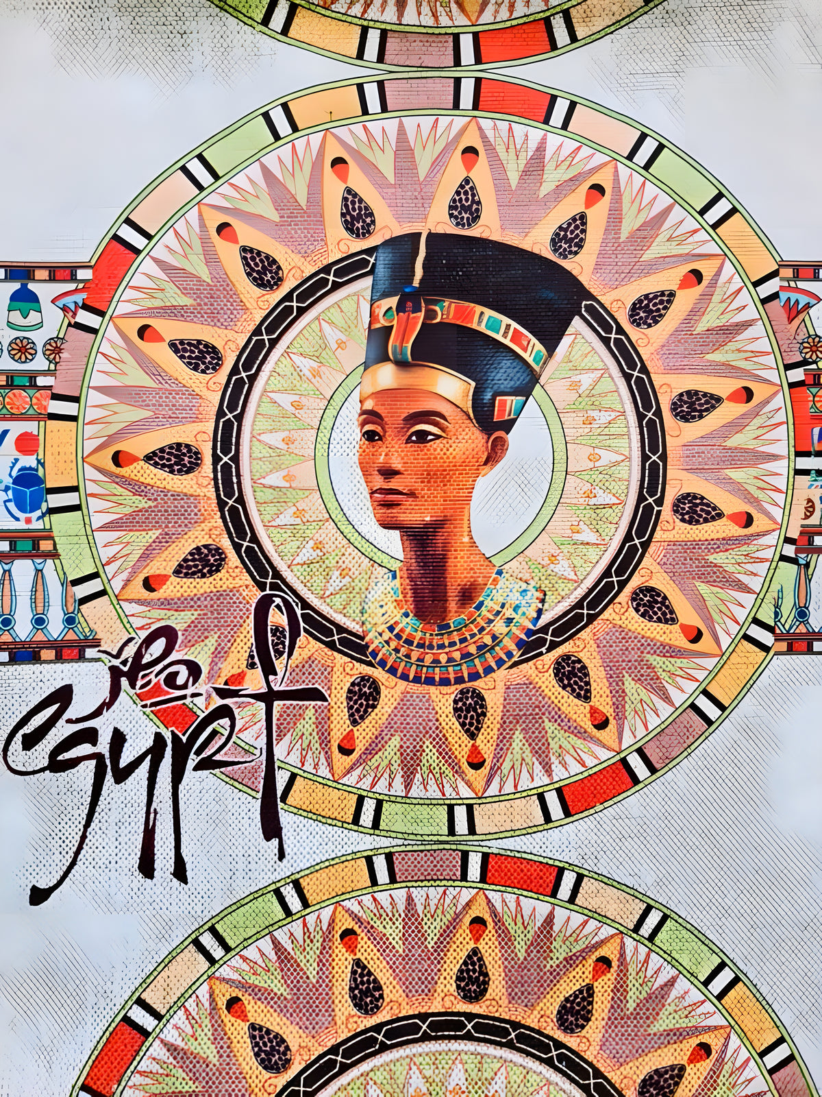 Egyptian Queen Nefertiti Handmade Tote Bag