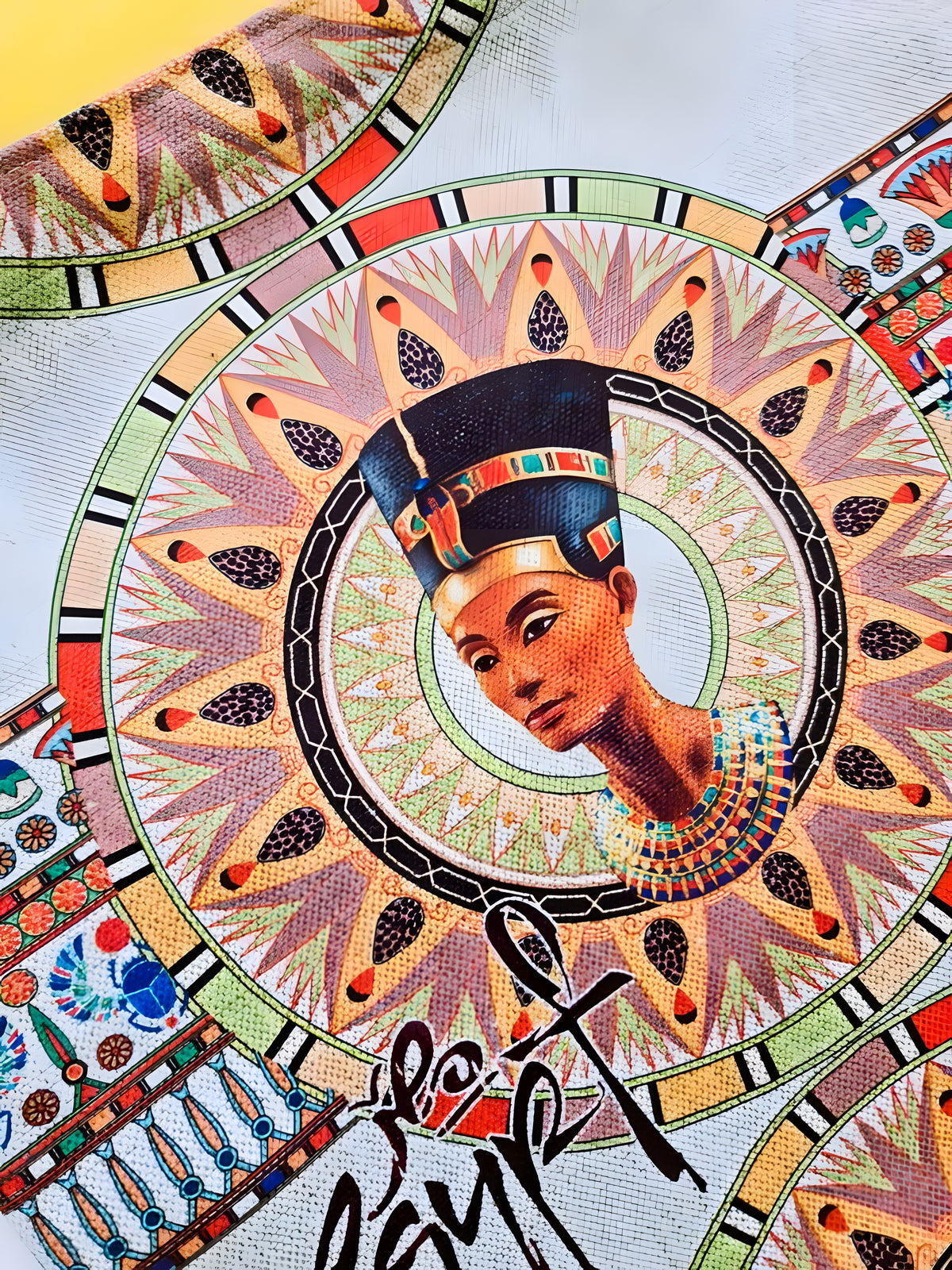 Egyptian Queen Nefertiti Handmade Tote Bag