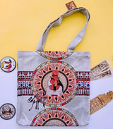 Egyptian Queen Cleopatra Handmade Tote Bag, Style 2