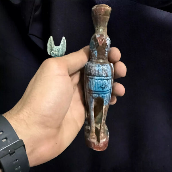 Exquisite Egyptian Stone Art: Anubis, Horus, and Sons of Horus Statues