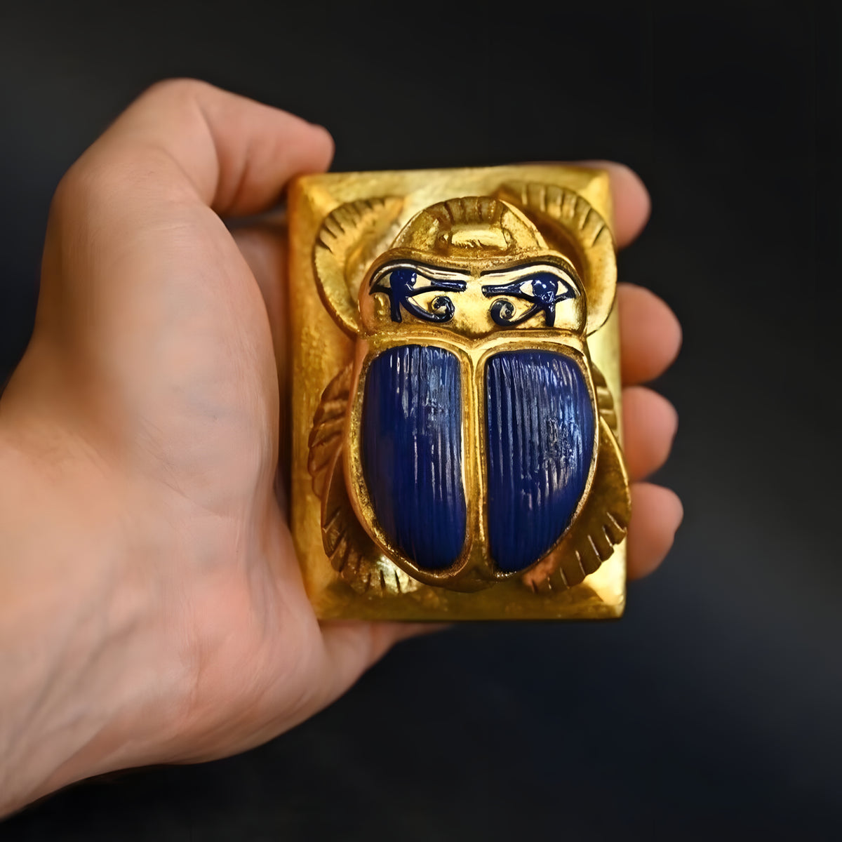 Beautiful Scarab-symbol of good luck , Handmade (Small size)