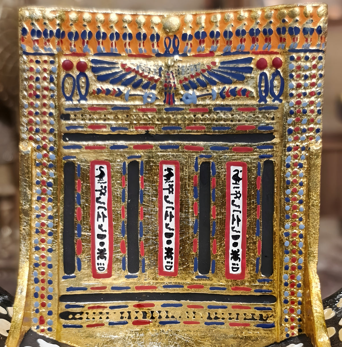 Ceremonial Throne of King Tutankhamun, Gilded Replica (Style 1)