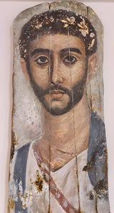 Fayum Mummy Portrait Reproduction, Face from Ancient Egypt — Large