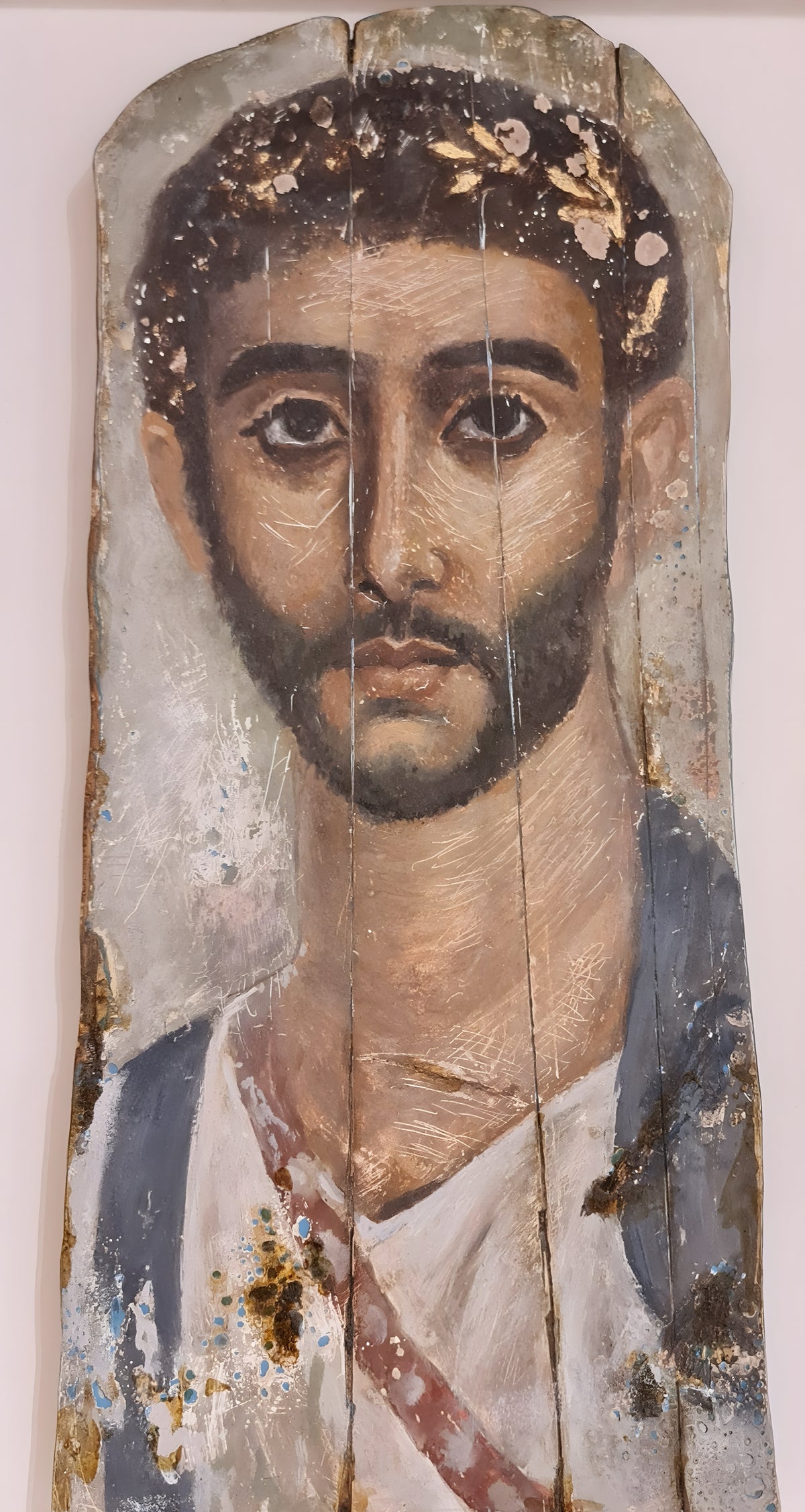 Fayum Mummy Portrait Reproduction, Face from Ancient Egypt — Large