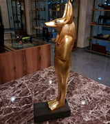 Museum reproduction of Anubis statue, handmade in Egypt