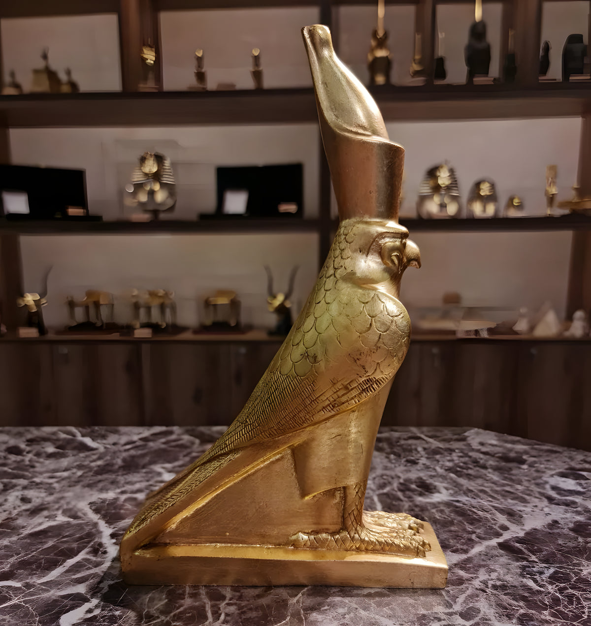 Golden Horus Falcon Statue (Edfu), Museum Reproduction
