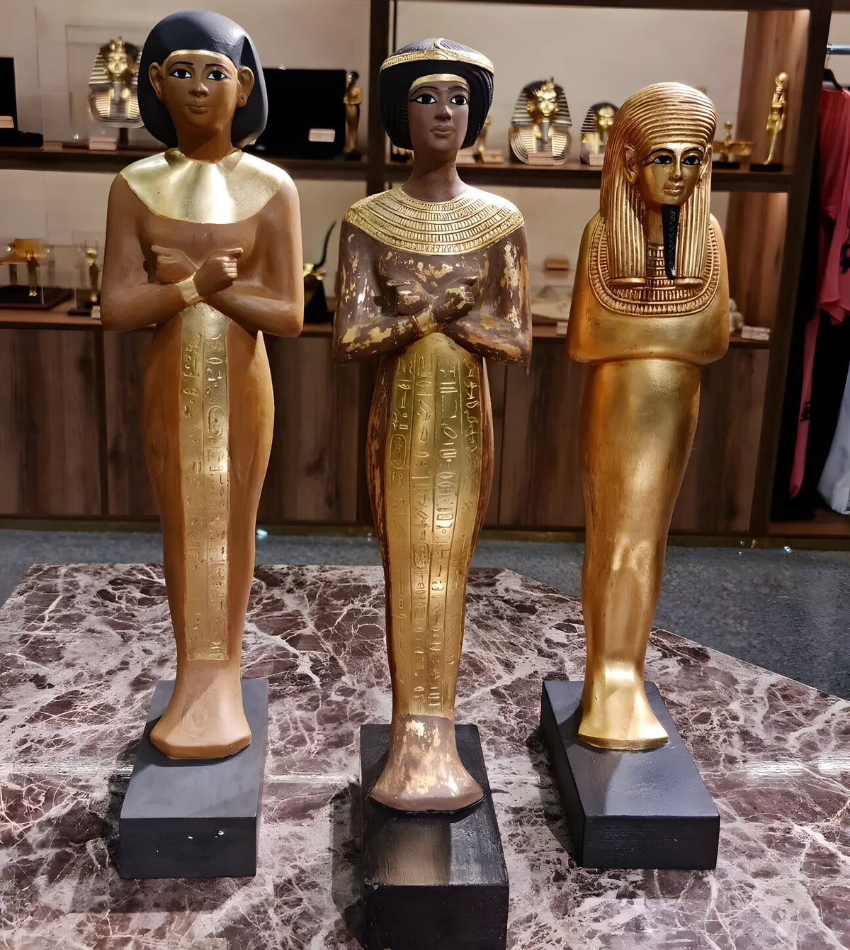 Museum reproduction of Tutankhamun ushabti No. 3, handmade in Egypt