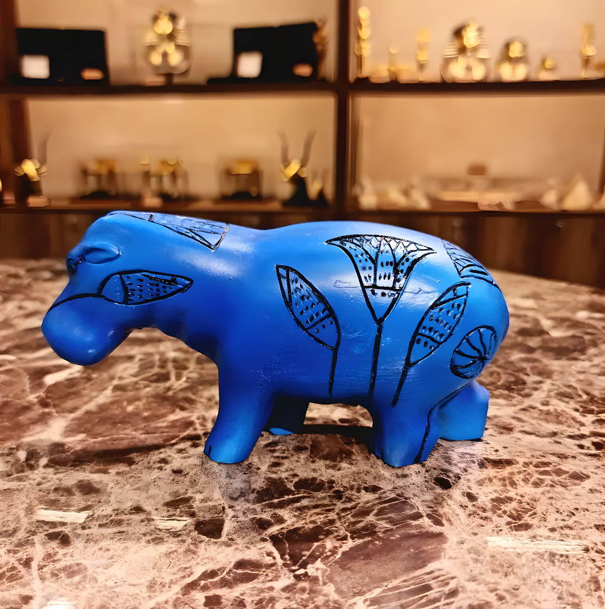 Blue Hippo Statue – Taweret, Goddess of Protection