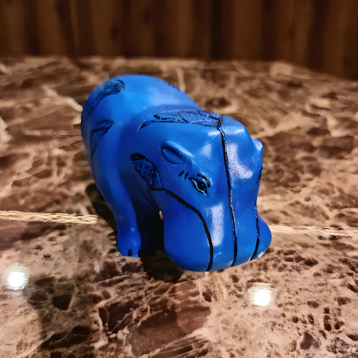 Blue Hippo Statue – Taweret, Goddess of Protection