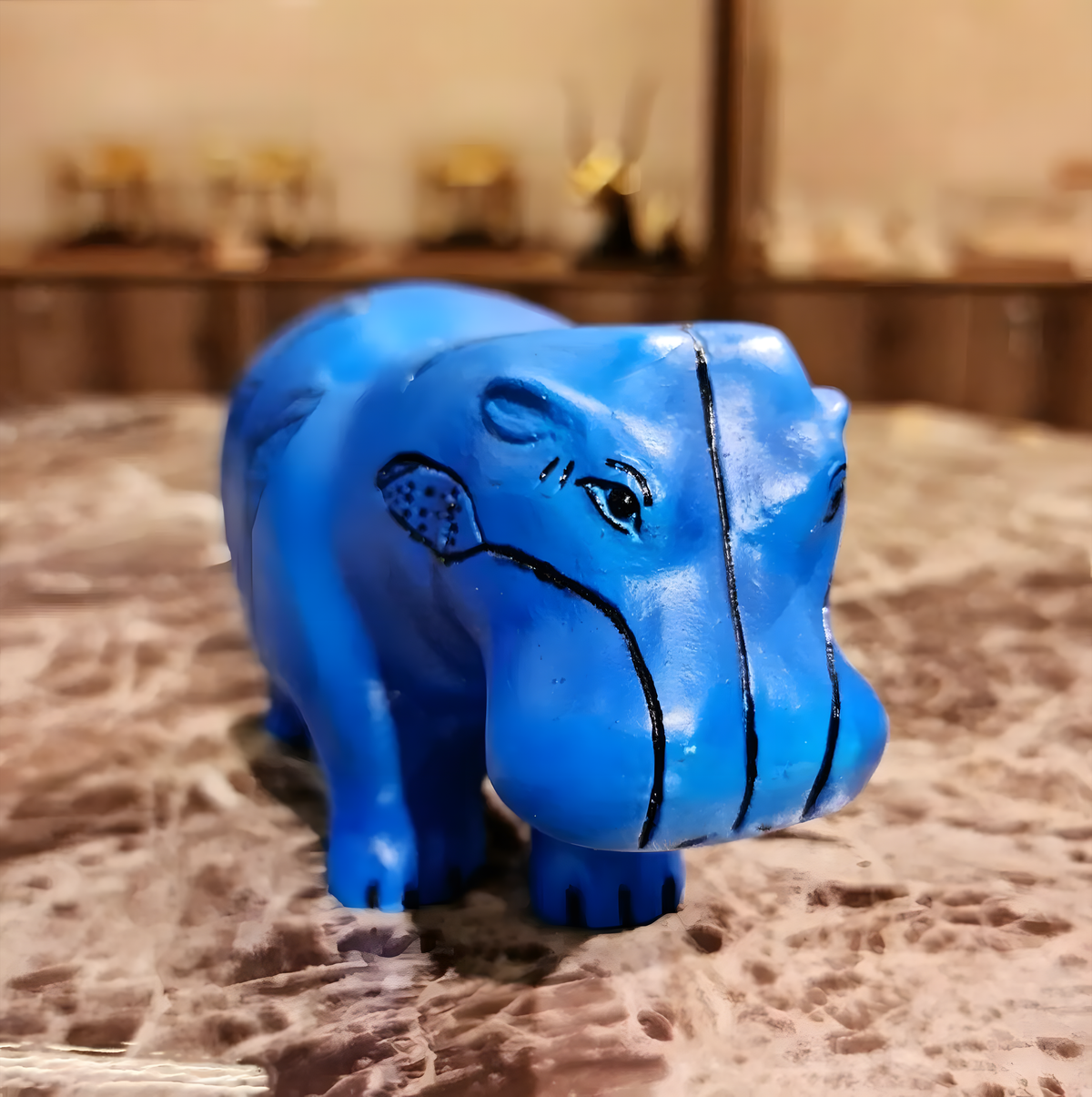 Blue Hippo Statue – Taweret, Goddess of Protection
