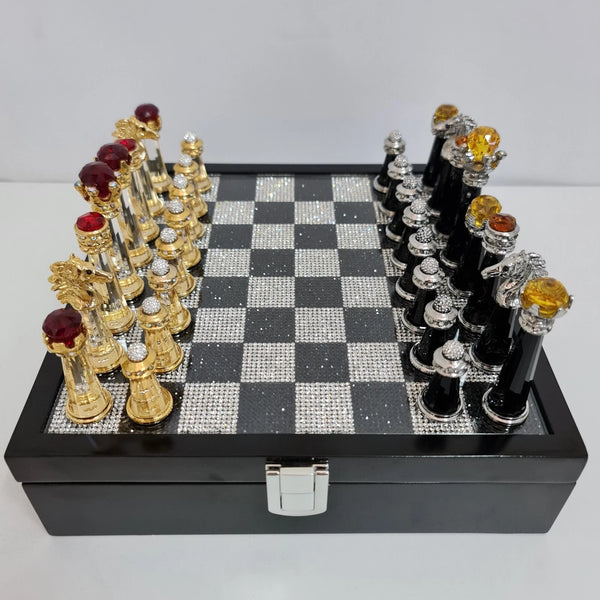 Exquisite Handcrafted Asfour Crystal Chess Set – Luxury Masterpiece