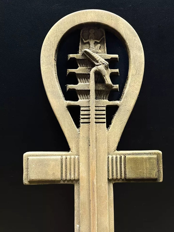 Ancient Egyptian ANKH with the Was Scepter and ISIS goddess