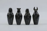 Handcrafted Canopic Jars Set – Egyptian Black Stone