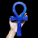 Close-up of carved detail on Ankh replica