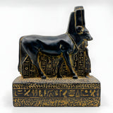 Hathor cow goddess statue, black basalt museum reproduction