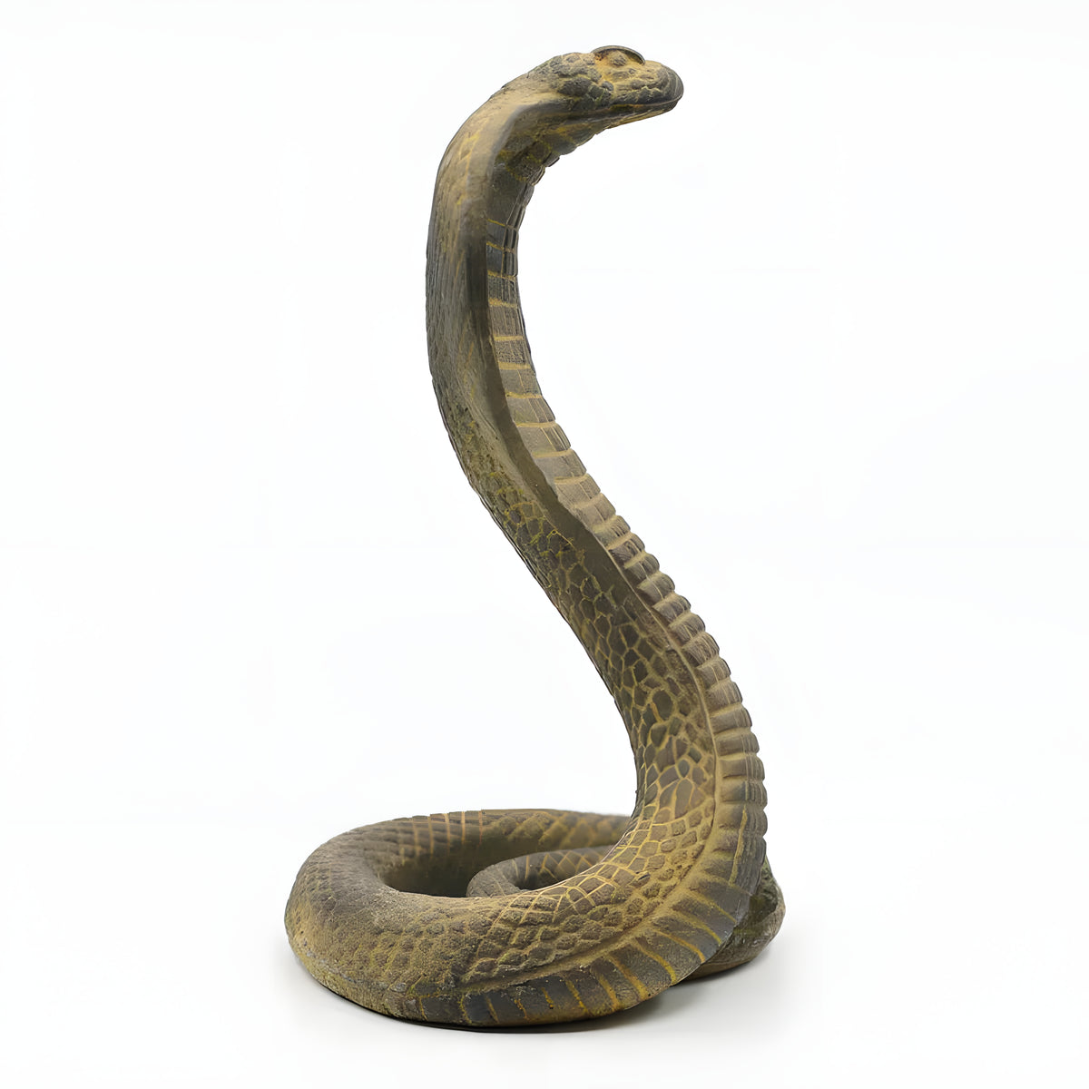 Close-up of serpent head detail on Apep statue