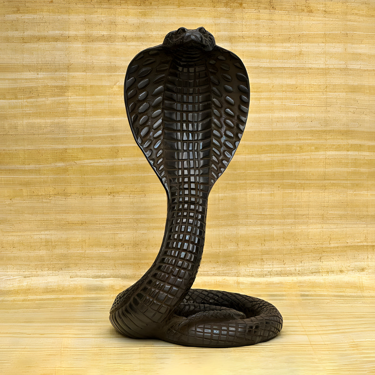 Apep serpent god statue replica, stone museum reproduction