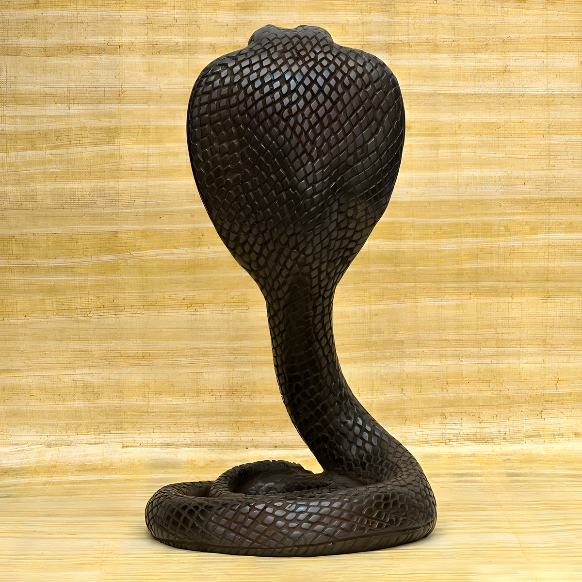 Close-up of serpent detail on Apep statue replica