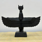 Side view of seated Isis statue replica