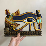 Eye of Horus wall sculpture replica, handmade museum reproduction
