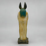 Side view of Anubis statue replica