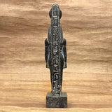 Side view of granite Hathor statue replica