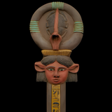 Hathor sistrum replica, wall hanging museum reproduction