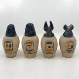 Set of canopic jars with Sons of Horus heads