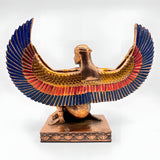 Close-up of copper plating detail on Isis figurine