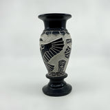 Front view of basalt vase museum reproduction