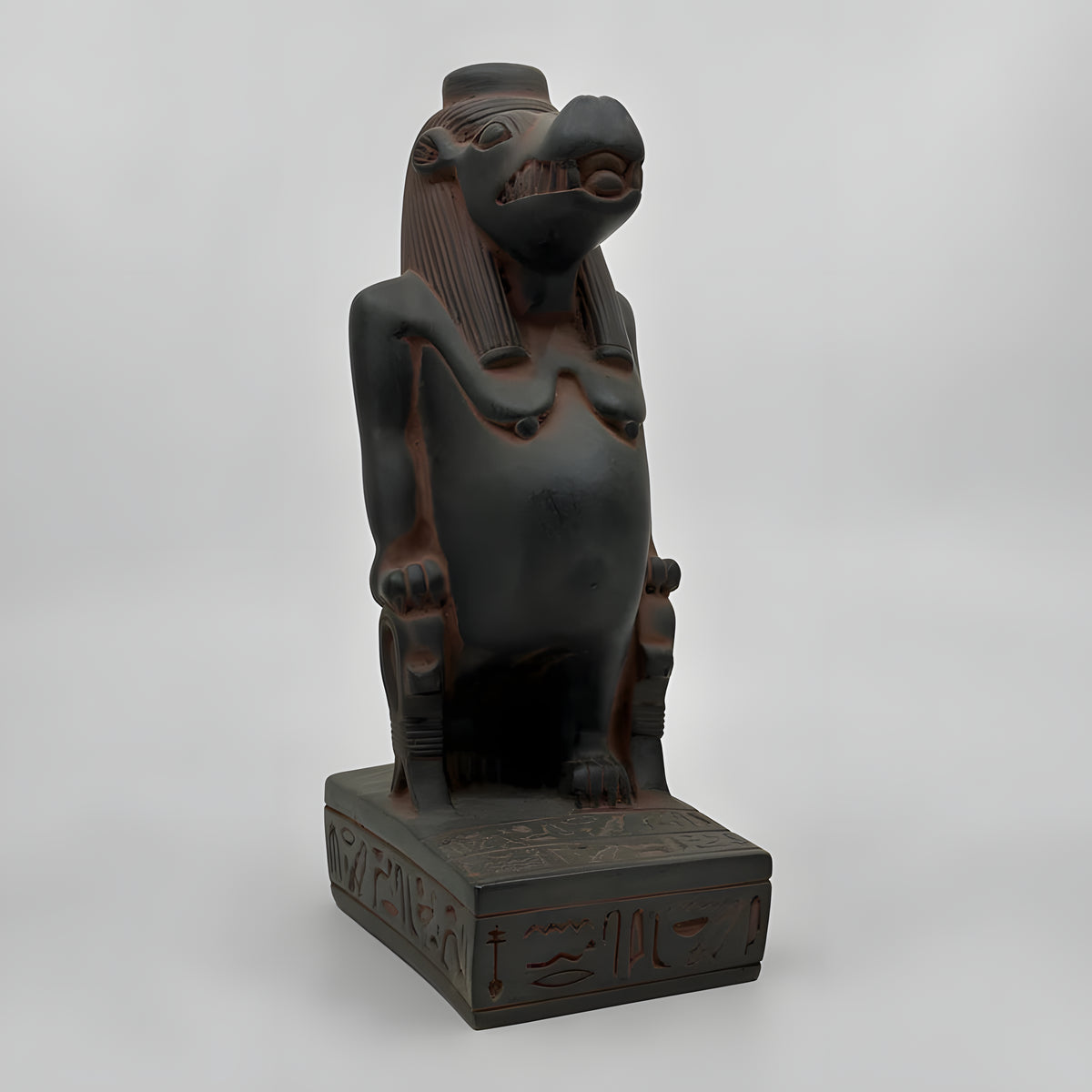 Black Taweret statue replica, museum reproduction