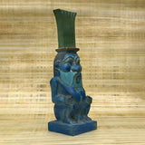 Bes statue replica, black stone large museum reproduction
