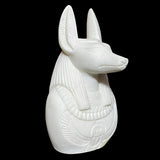 Anubis bust replica, alabaster museum reproduction