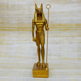 Detail of gold finish on Anubis statue