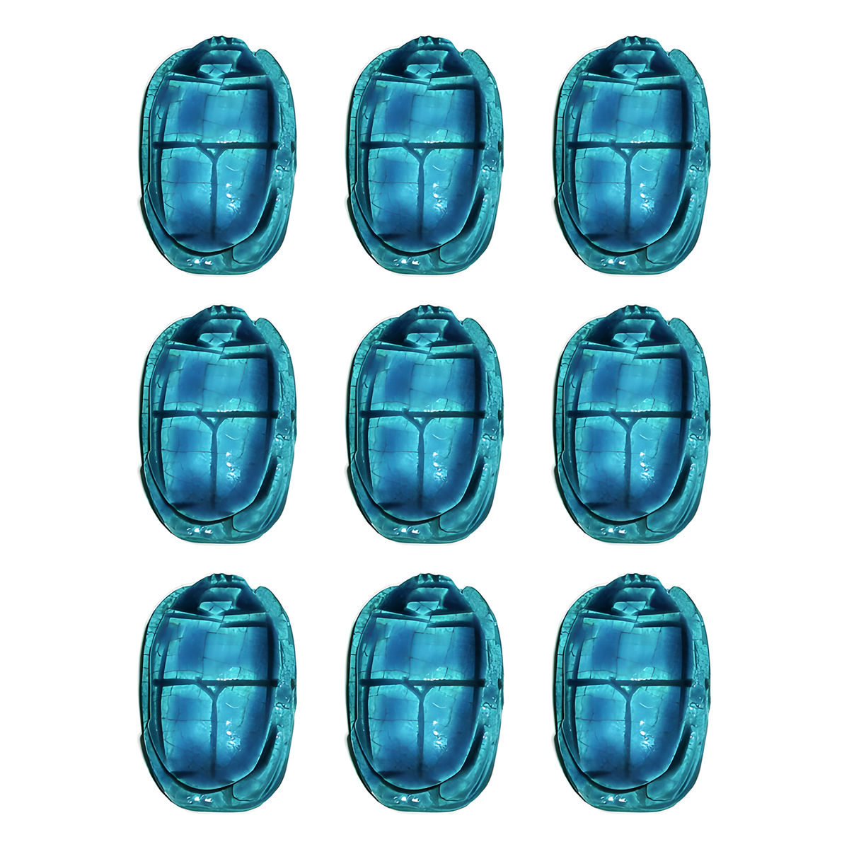 Scarab beads in blue color