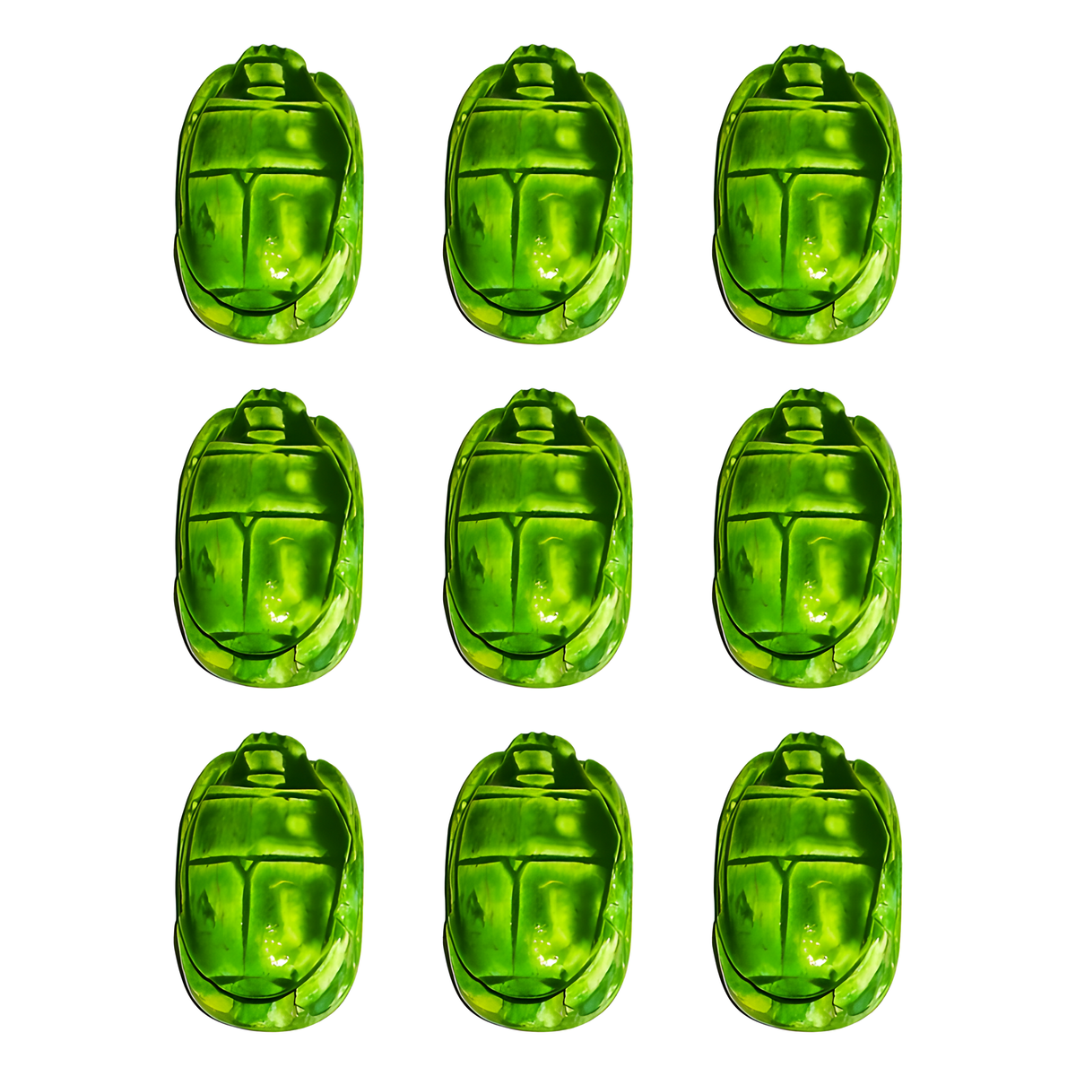 Scarab beads in red color
