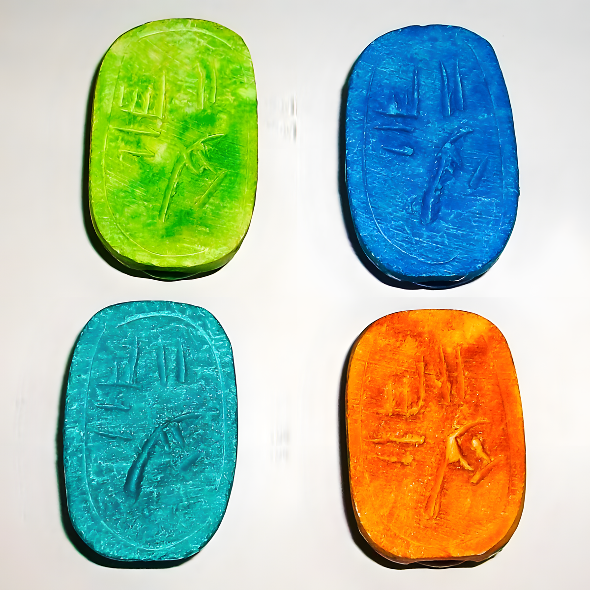 Full scarab amulet set displayed