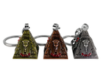 Egyptian pyramid keychain set, handmade metal Giza souvenir